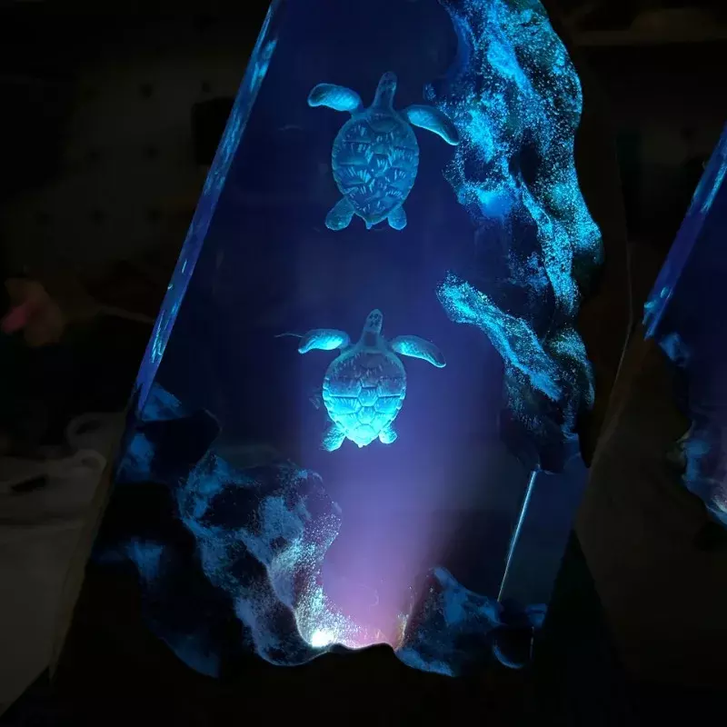 Heißer Meeresboden Welt organismus Harz Tisch licht kreative Kunst Dekoration Lampe Tauch höhle Exploration Thema Nachtlicht USB-Ladung