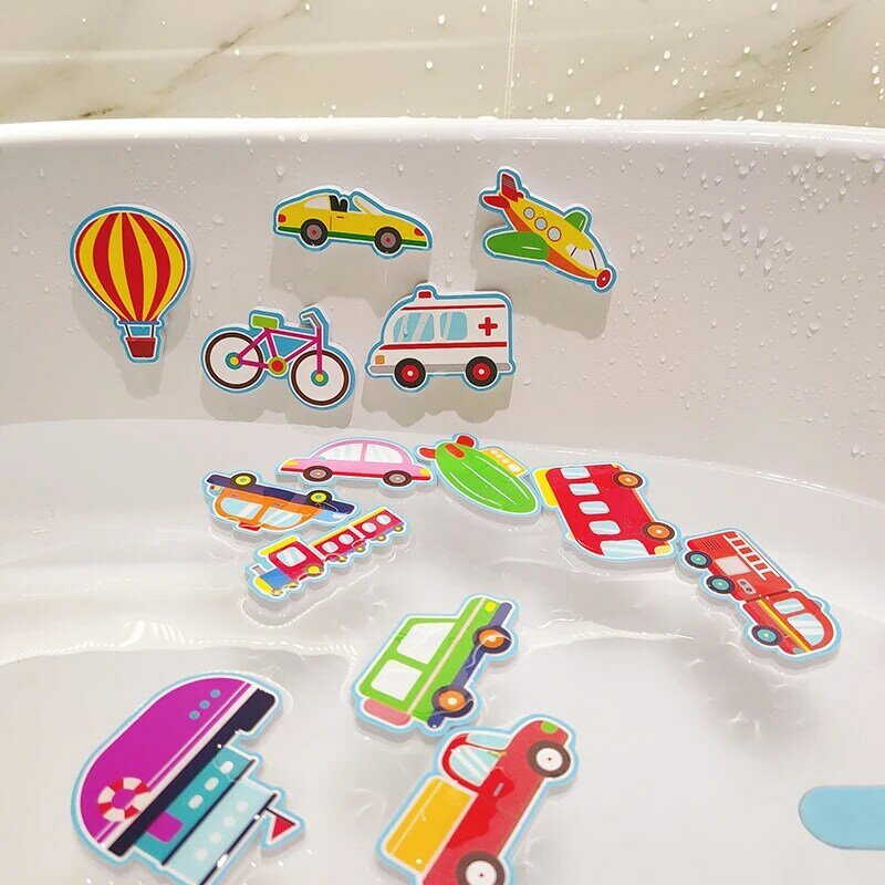 Mainan kamar mandi bak mandi bayi mainan Puzzle hewan Ocea pasta EVA mainan pendidikan pembelajaran busa air mandi permainan