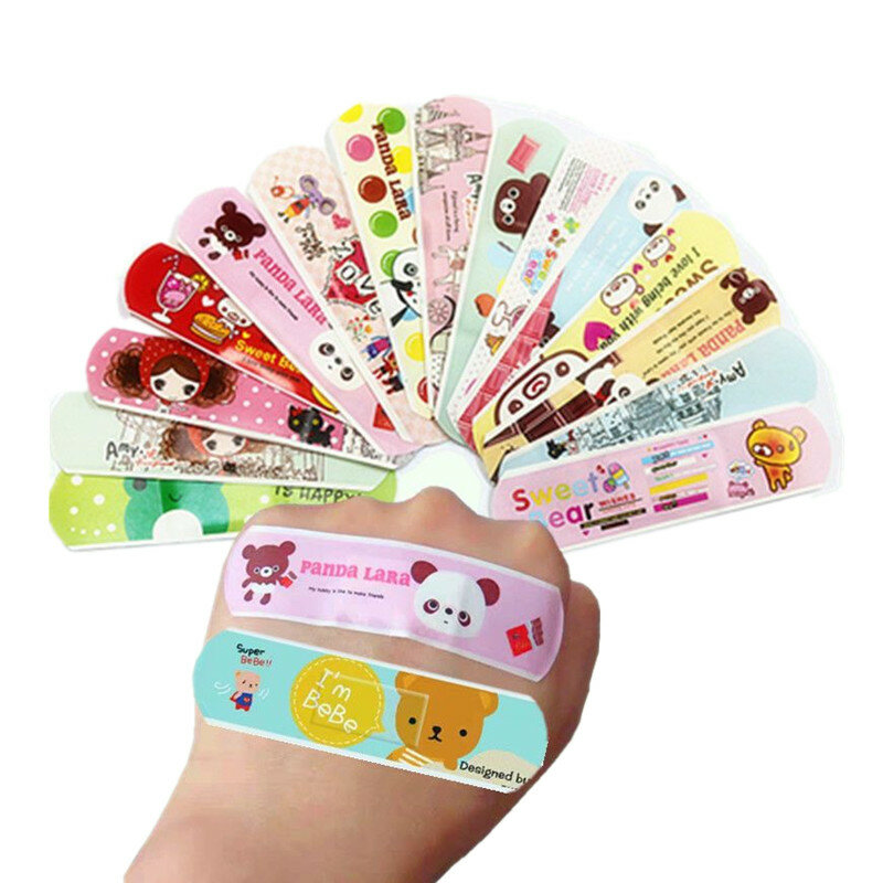 100pcs/pack Cartoon Panda Band Aid Atmungsaktive Patch Wunde Dressing Klebstoff Bandage Haut Putze Kleben Band Patches