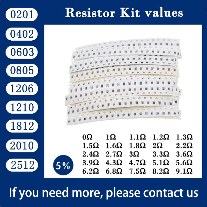 200PCS SMD Resistor 0805 5% 560R 0R ~ 10M 1/10W 150 220 330 ohm 1K 4.7K 10K 100K 1R 100R 220R Surface Mount Resistance
