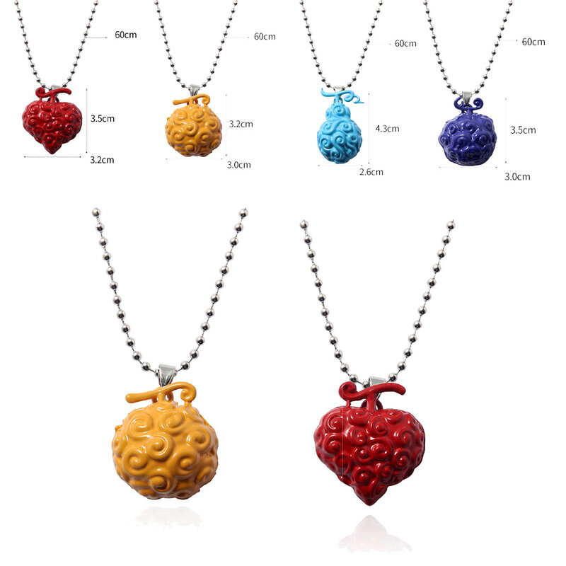 Anime Devil Fruit Cosplay Luffy Necklace Fashion Fantasy Jewelry Choker Devil Nut Neck Chain Men Women Gifts Accessories Gifts