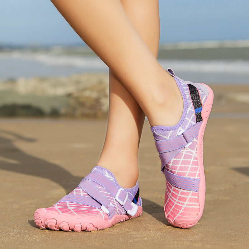 รองเท้าลุยน้ำสำหรับผู้ชายผู้หญิงรองเท้าผ้าใบกลางแจ้งกันลื่นระบายอากาศชายหาดแห้งเร็วเล่นเซิร์ฟ