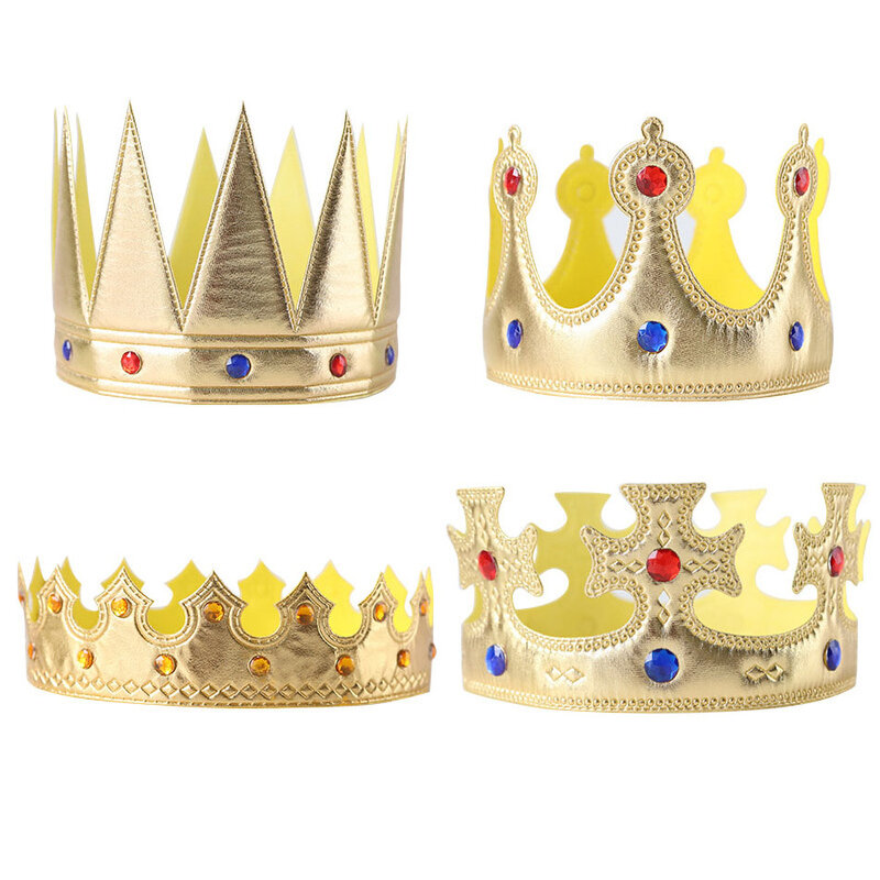 Sombreros de corona de cumpleaños para niños y niñas, sombrero de Reina, sombreros de fiesta para niños, accesorios de corona, suministros de corona para adultos, decoraciones