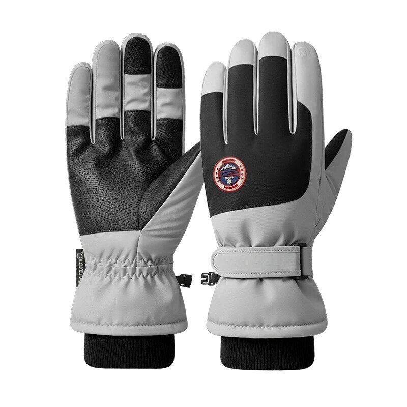 Лыжные перчатки для мужчин и женщин, водонепроницаемые и ультратонкие перчатки для сноуборда, велосипедные спортивные ветрозащитные перчатки с изоляцией для снега