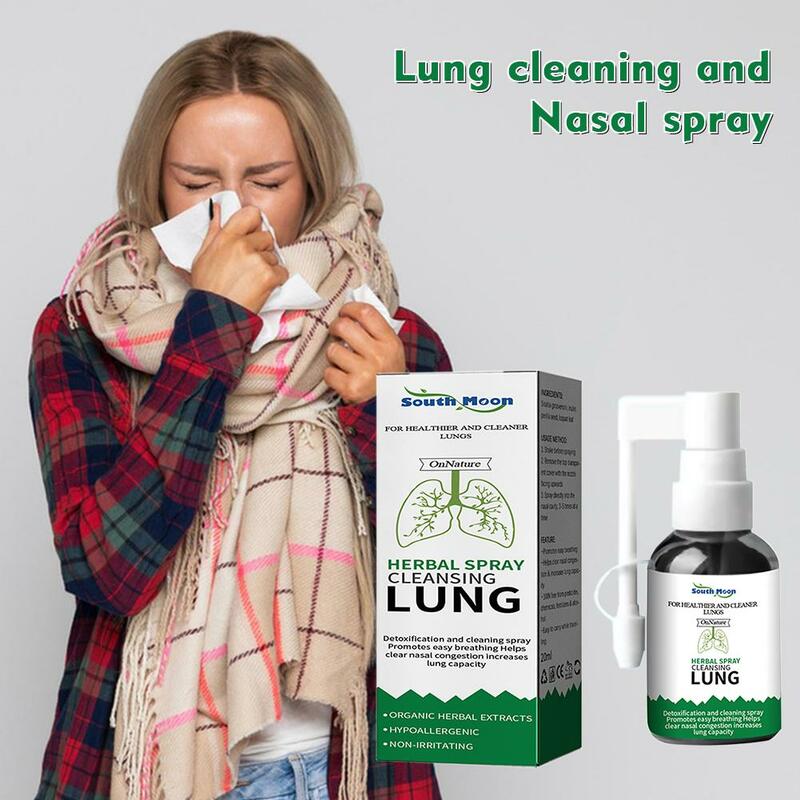 Espray de limpieza de pulmones a base de hierbas, alivia la congestión Nasal y el goteo Nasal, incomodidad Nasal, cuidado de limpieza Nasal para Unse T7A3, 20ml