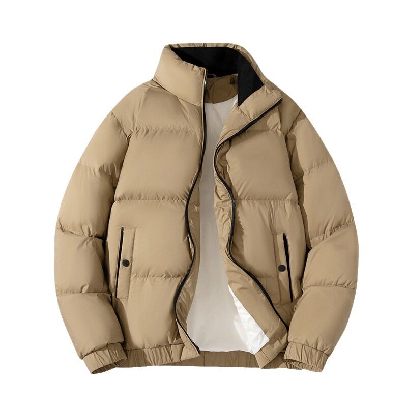 New national standard 90 down white duck down down jacket men's comfortable warmth, simple fashion stand-up collar couple coat