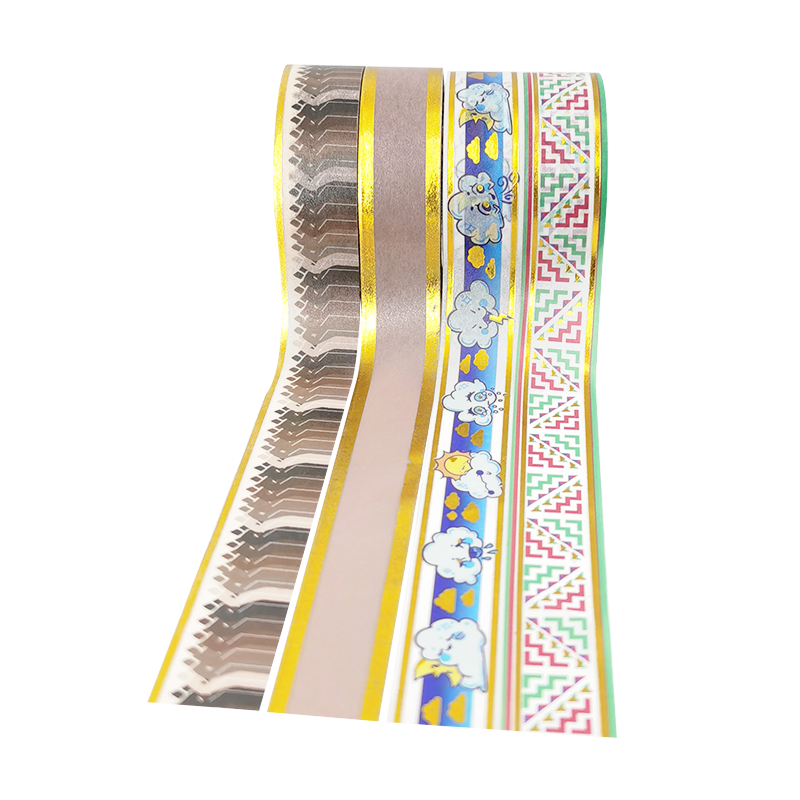 로고가 있는 다채로운 디자인 호일 와시 테이프, 맞춤형 제품 도매
