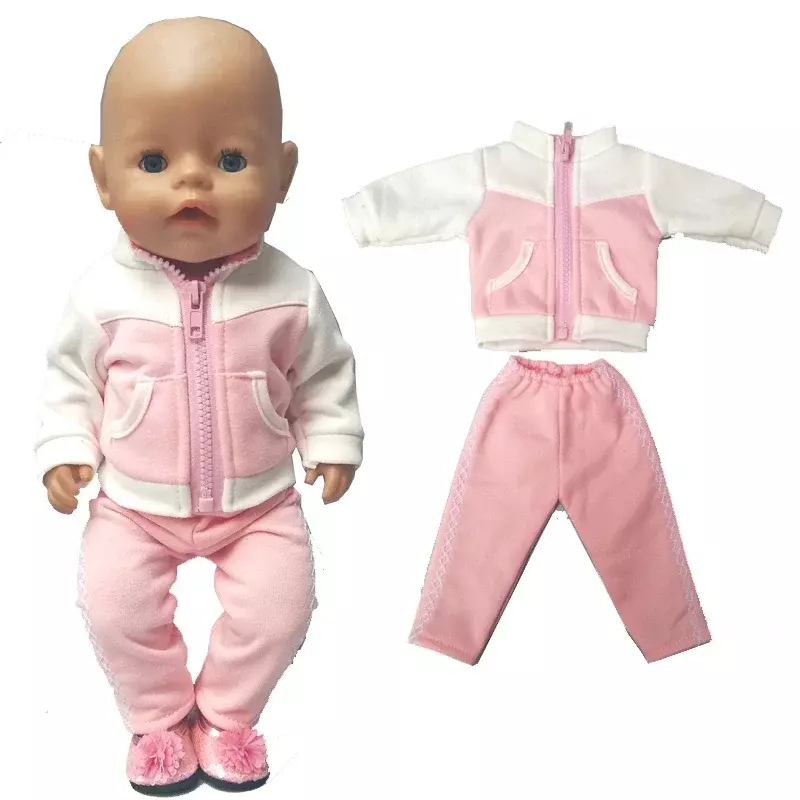 Ropa para muñecas de 43cm, conjunto de chaqueta y pantalones para bebé recién nacido, abrigo de plumón, juguetes para niños, 17 ", 43cm