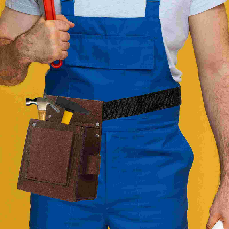 Bolsa de almacenamiento de herramientas, cinturón de carpintero para herramientas pequeñas, Kit portátil de fibra química