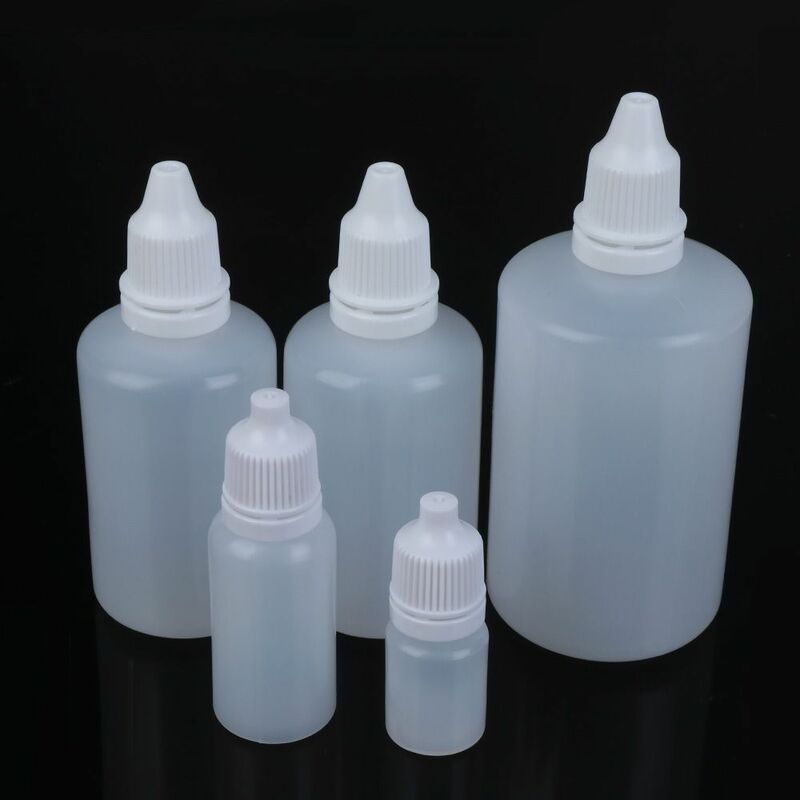 1/5Pcs Liquid Sample Squeeze Bottle Translucent White Bottle Glue Applicator Paper Quilling Empty Plastic Eye Dropper Craft Tool