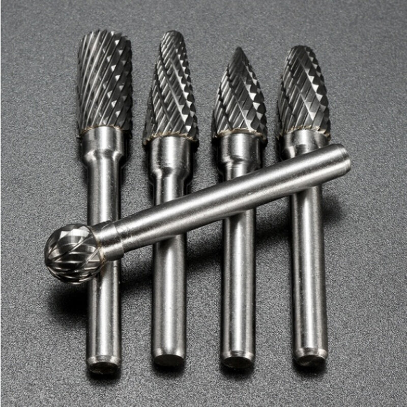 Shank Drawing Tungsten Carbide Milling Cutter, Rotary Tool Burr, Double Dremel Rotary, Metal, Madeira, Moagem Elétrica