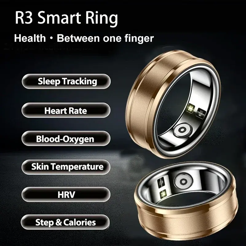 2024 Trendy Smart Ring For Men Women - Pedometer Bluetooth Activity Tracker Sleep Monitor - IP68 Rated Sport Fashion Ring Men's