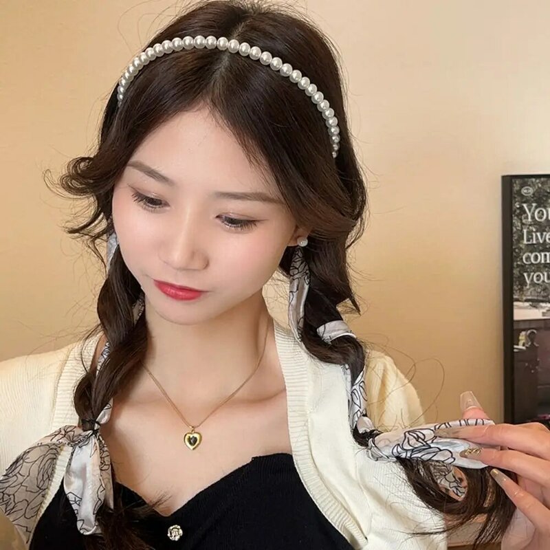 Pattern Temperament Party Fashion Design Ribbon Hair Band Balletcore Hair Hoop Women Hair Accessories Korean Style Headband