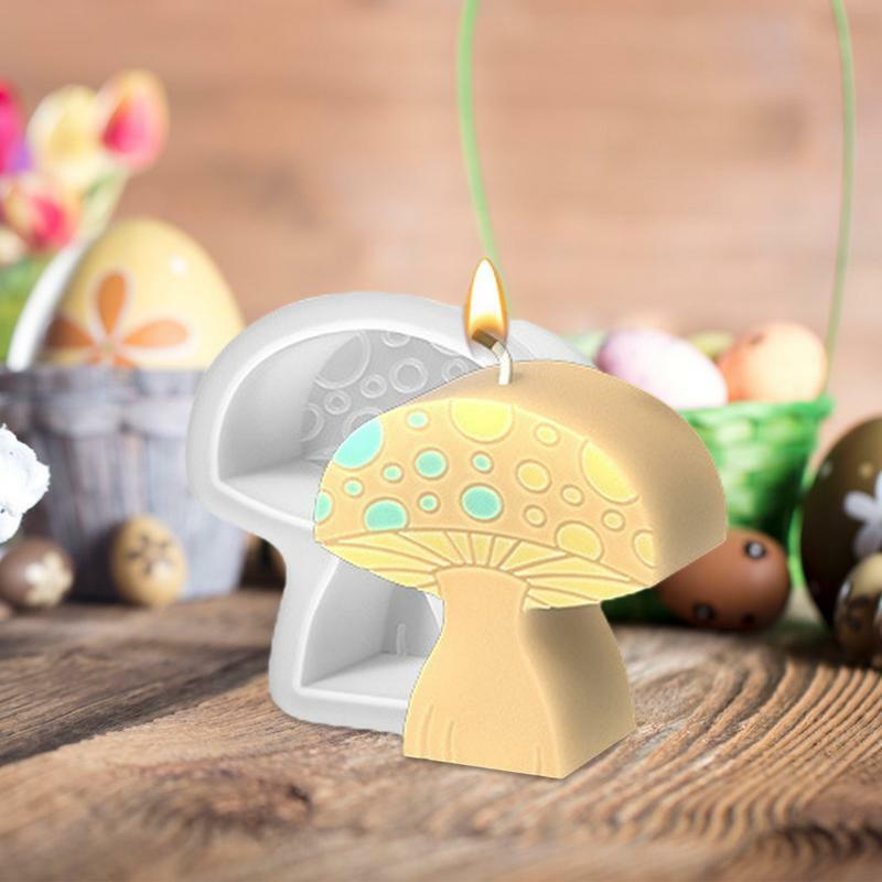 Easter Mushroom Silicone Candle Mold DIY Resin Molds Mushroom Shape Silicone Mould For DIY Craft Casting Easter Candle Making