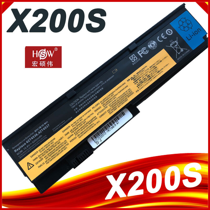 Baterai Laptop untuk Lenovo ThinkPad X200 X200s X201 X201i X201s 42T4834 42T4835 43R9254 ASME 42T4537 Tertanam 42T4536 42T4538