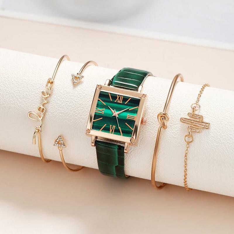 Lady Watch Exquisite Faux Leather Strap Women Watch Minimalist Women Quartz Wrist Watch Fashion Accessory