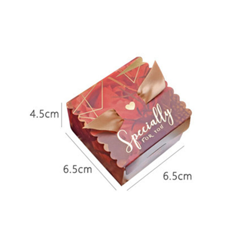 Caja de dulces de boda simple rosa, 1 piezas, regalo de fiesta de agradecimiento, decoración, favores, estilo, artículos de embalaje portátiles