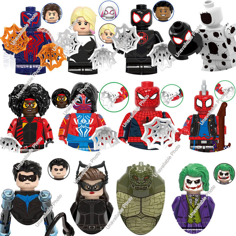 Figuras de acción de superhéroes, Spiderman, Spider-Man, Venom, Mini bloques de construcción, modelo de muñeca de película clásica, regalo para niños