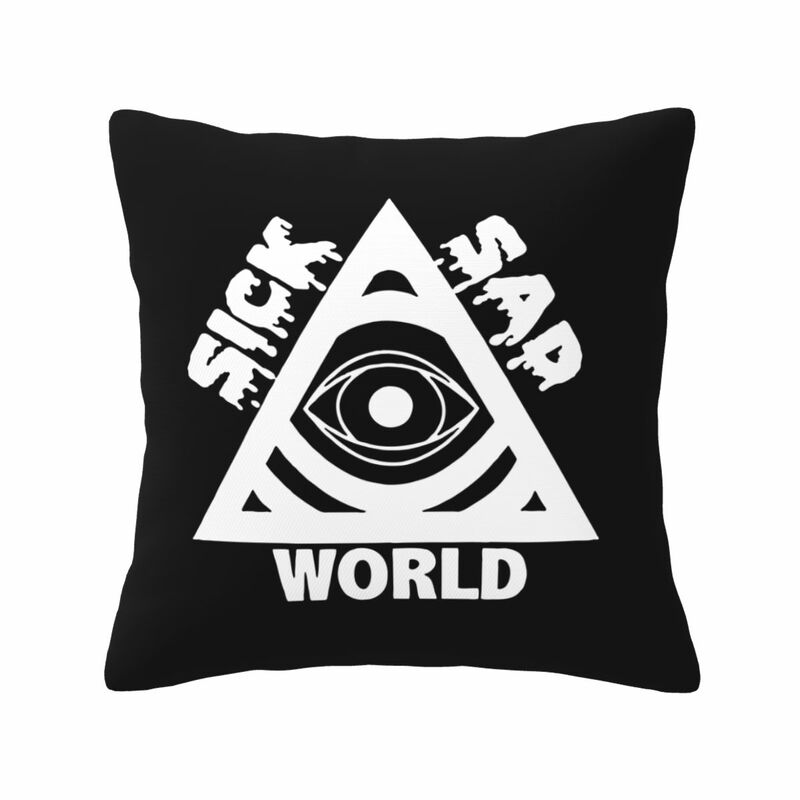 The Sick Sad World federa fodera per cuscino in poliestere fodera per cuscino per sedia stampata su entrambi i lati