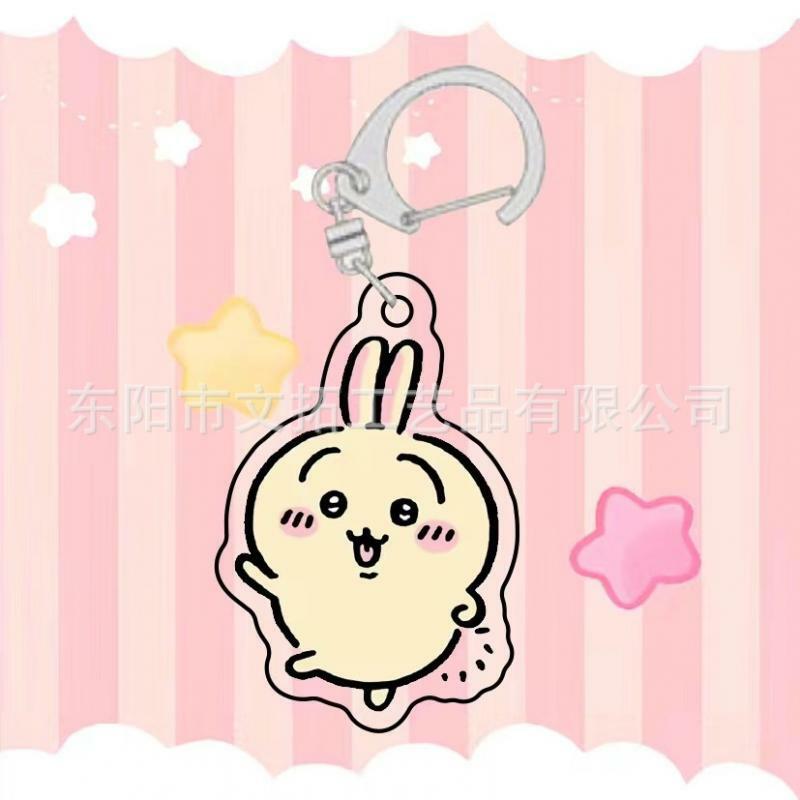 Porte-clés en acrylique Mininstants Chiikawa Anime Cartoon pour filles, joli pendentif couple, accessoires de sac, jouets Kawaii, nouveau