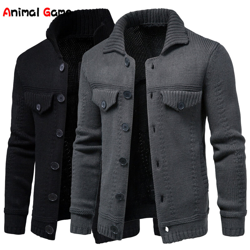 Warm Sweater Oversized Cardigan Men's Tops for Women Male Oversize Man Knitted  Winter Clothes Jacket  Men Coats