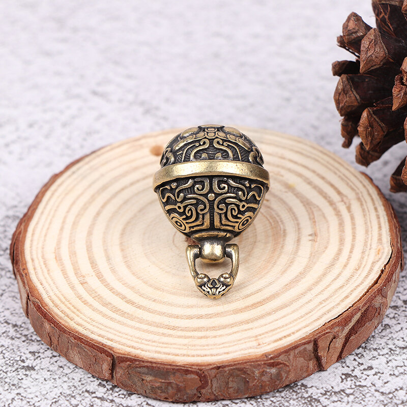 Lucky Brass Handicraft Die Casting Drop Bell Key Car Button Wind Bell Sect Bronze Bell Creative Gift Fengshui Home Pendant