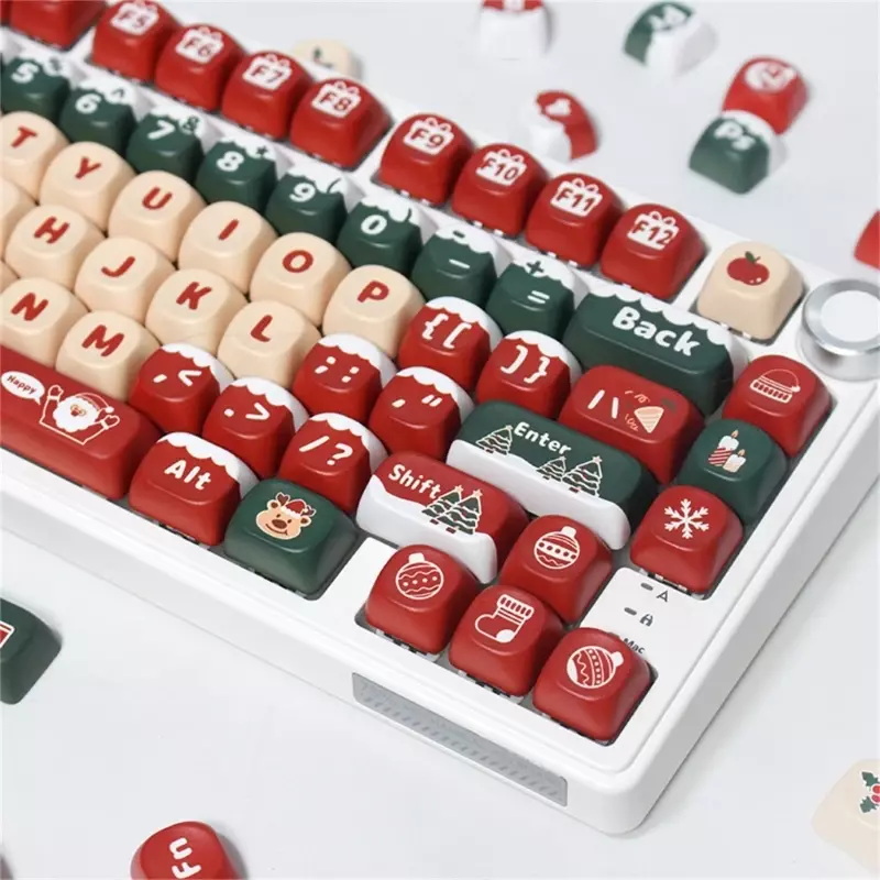 MerryChristmas Keycaps PBT MOA 130 keys for DIY Layout Customize Key