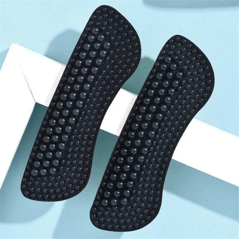 Palmilha dianteira em gel de silicone para mulheres, inserções antiderrapantes de almofadas, sandálias chinelos, saltos altos, adesivos antiderrapantes, 2 peças