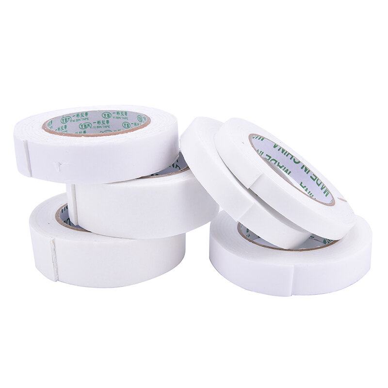 1roll White Strong Double Sided Sticky Tape Foam Tape Double Faced Adhesive Craft