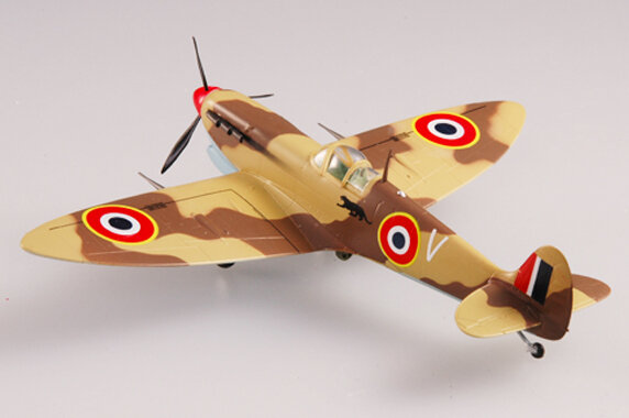 نموذج عسكري نهائي مجمع ، Easymodel ، بلاستيك ثابت 1:72 ، مقاتل Spitfire ، سرب RAF ، مجموعة أو هدية