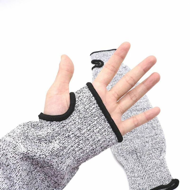 Level 5 HPPE Cut Arm Sleeve Resistant Anti-Puncture Work Protection Fingerless Arm Sleeve Cover 2022