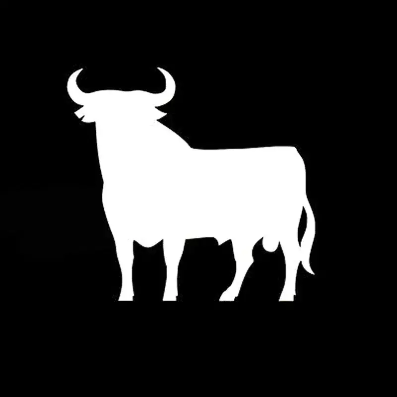 Silhueta Super Forte De Vaca, Decalque De Carro Dos Desenhos Animados, Decalque De Arte Em Vinil, 10cm, Personalidade