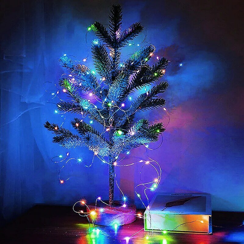 防水銅線LEDライト,3v,低電圧バッテリー,USB電源,クリスマス,フェスティバル,結婚式の装飾,春