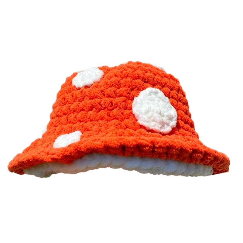 Boné crochê feito à mão para crianças chapéu balde bonito feminino chapéu cogumelo photoshoot boné dropshipping