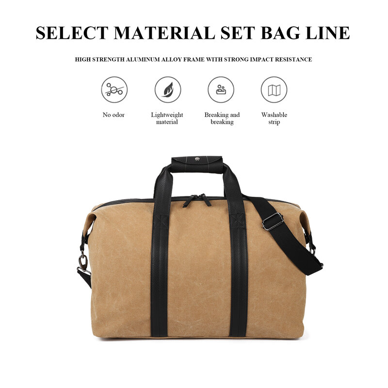 AFKOMST 2024 Large Capacity Carry on Luggage Travel Bag for Men Women Sturdy Duffels Bag Travelling Handbag