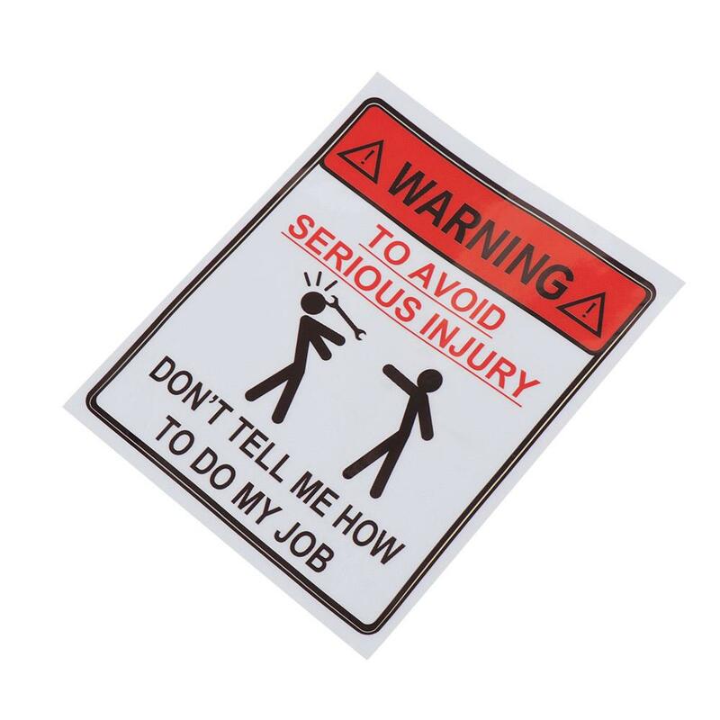 2PCS Funny Serious Reflective Dont Tell Me How To Do My Job Car Sticker Waterproof Warning
