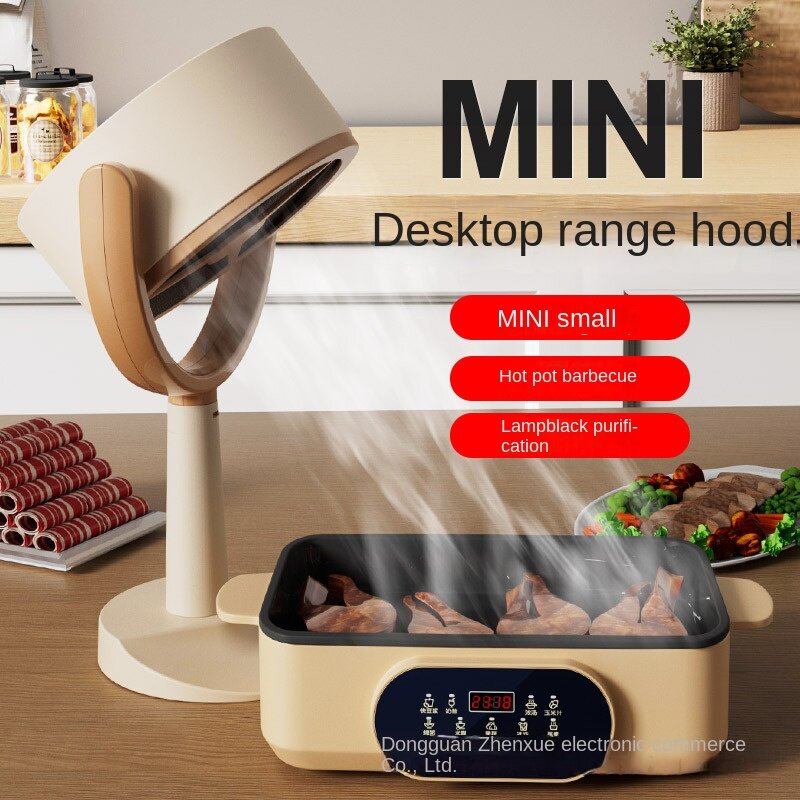 Mini Desktop Range Hood, Big Wind Range Hood, Desktop pequeno em casa, Novo