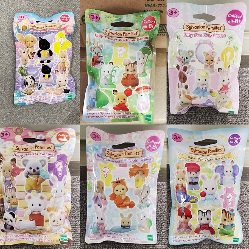 Original Japan Sylvanian Doll family Kawaii Camping Dress Up Cute Anime Figrues Room Ornaments regalo di compleanno floccaggio Toy