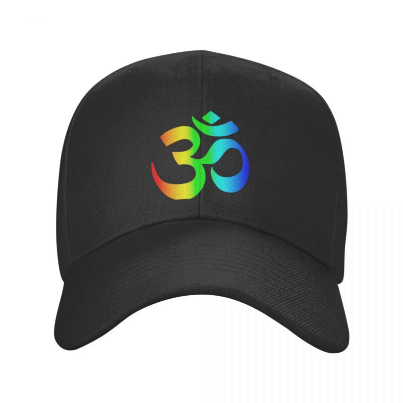 Om Ohm Logo topi bisbol dewasa Buddha Buddha Yoga topi ayah dapat disesuaikan untuk pria wanita olahraga topi Trucker topi