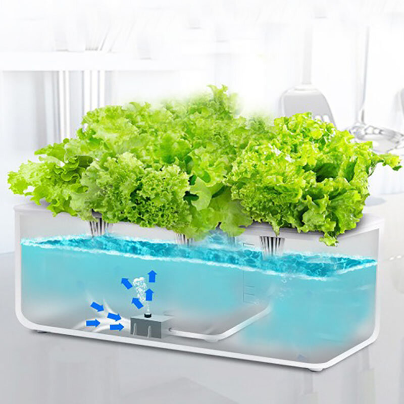 Sistema de cultivo hidropónico para interiores, planta de cultivo sin suelo, invernadero de verduras, maceta inteligente