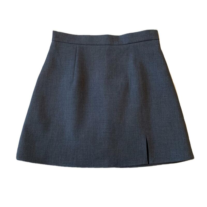 Dorni-Falda ancha de mezcla de lana JIN para mujer, falda con abertura de línea A, cintura alta, elegante, alta calidad, nueva moda
