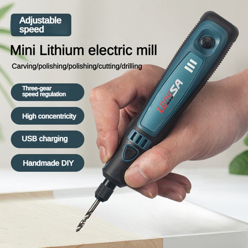 Electric drill grinder carving pen mini electric grinder adjustable speed grind tool accessory for DIY grinding and polishing