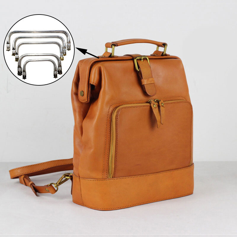 Marco de bolsa de Metal plateado para bolso, mochila, bolso, marco de tubo de aluminio, accesorios para bolsos