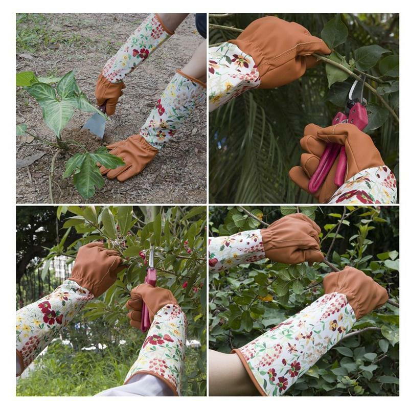 Ardening-guantes de poliéster duraderos para mujer, a prueba de espinas, transpirables, largos, herramientas de jardinería