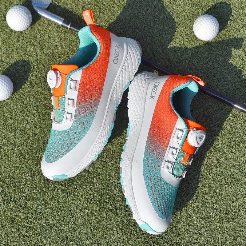 Summer Golf Sneakers for Woman Mesh Breathable Golf Shoes Ladies Anti Slip Golf Training Lady Quick Lacing Sport Shoe Women