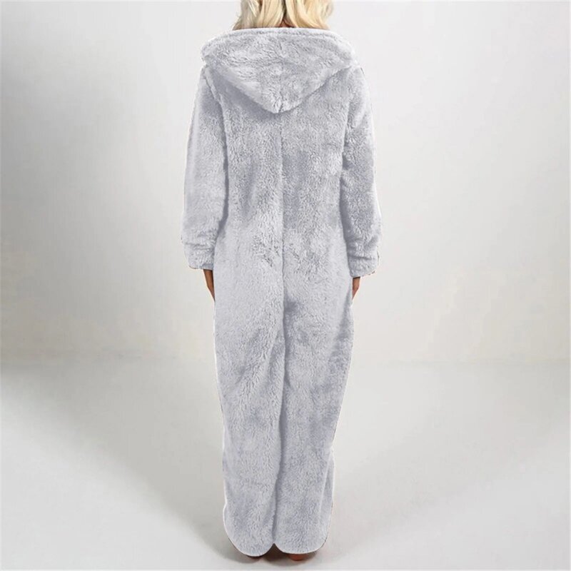 Зимняя одежда для сна, женский комбинезон с длинным рукавом, пижамы с капюшоном, повседневный теплый кардиган, пальто для женщин, Свитшот со звездами, Женская толстовка