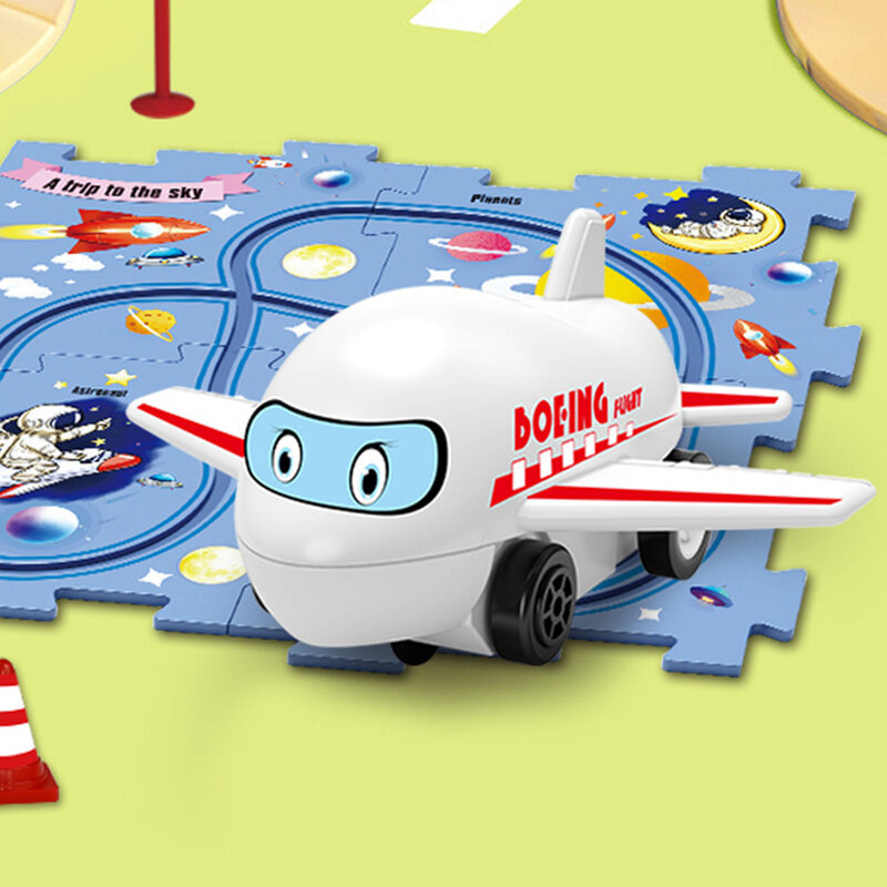 Race Car Track Puzzles Brinquedos, Jogo de tabuleiro, Carro Mapa Puzzle, DIY Track Set, Brinquedo do carro elétrico, Mini Road Sign, Brinquedo Educacional