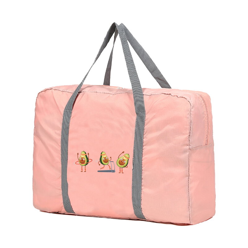 Grande capacidade de viagem sacos de roupas dos homens organizar saco de viagem sacos de armazenamento das mulheres bolsa de bagagem esportes abacate impressão