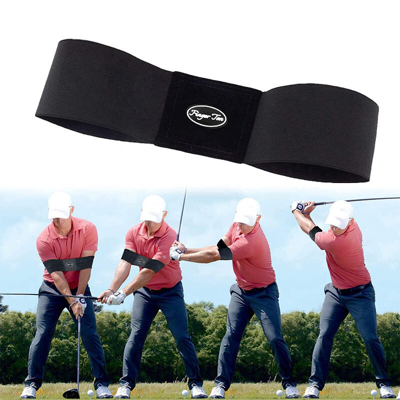 Hot Koop Professionele Elastische Golf Swing Trainer Arm Band Riem Gebaar Alignment Training Aid Voor Beoefenen Gids