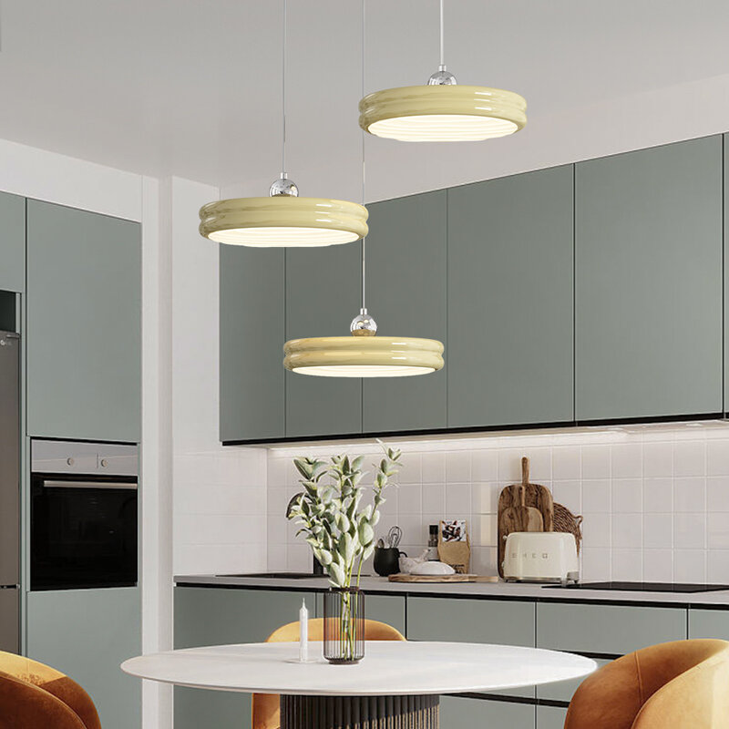 Lampu gantung restoran Nordic, lampu gantung bulat mewah, lampu dapur, kamar tidur, lampu Bar LED minimalis Modern